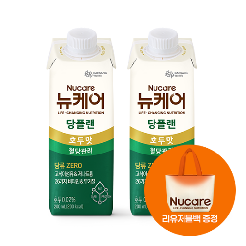 당플랜 호두맛 200ml (60팩) + 뉴케어 전용 리유저블백 증정