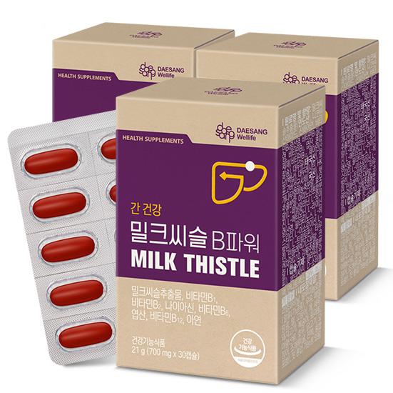 [헬시 페스타] 밀크씨슬 B파워 (700 mg×30캡슐)X3 /90일분 + 적립금 1,000원 증정_3