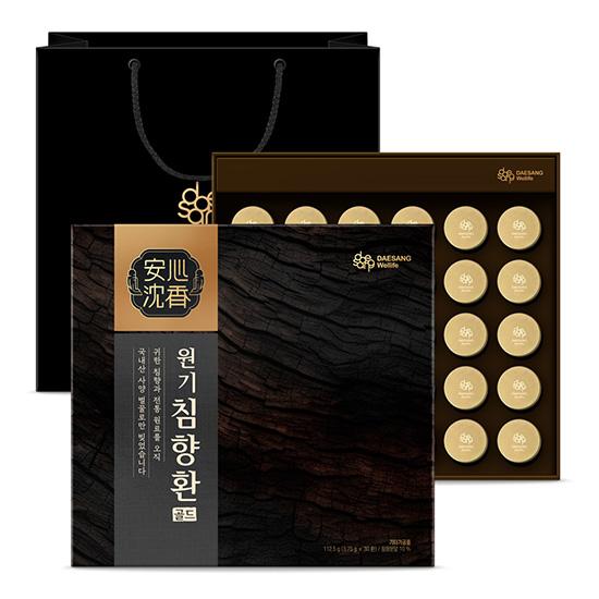 [웰니스 레터] 원기 침향환 골드 (3.75g x 30환) + 엄목레 바디필링패드 3종 각 1매 증정_2