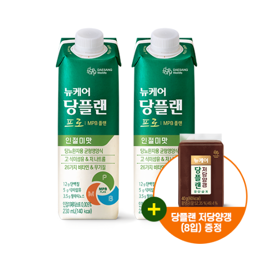 당플랜 프로 인절미맛 230ml (48팩) + 당플랜 저당양갱 (8입) 증정