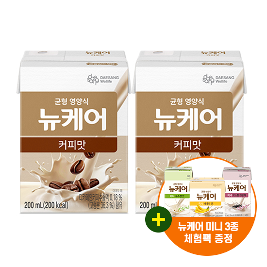 뉴케어 커피맛 200ml (60팩) + 뉴케어 미니 3종 체험팩 증정