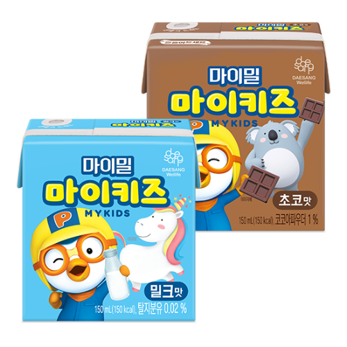 마이밀 마이키즈 밀크맛 150ml (24팩) + 초코맛 150ml (24팩)