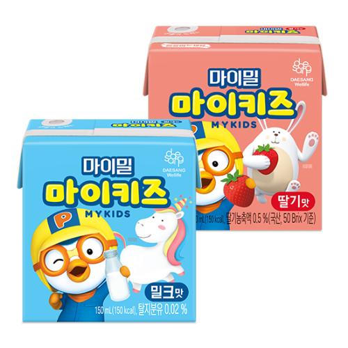 마이밀 마이키즈 밀크맛 150ml (24팩) + 딸기맛 150ml (24팩)