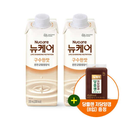 뉴케어 구수한맛 200ml (60팩) + 당플랜 저당양갱 (8입) 증정