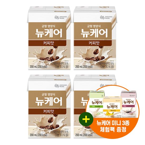 뉴케어 커피맛 200ml (120팩) + 뉴케어 미니 3종 체험팩 증정