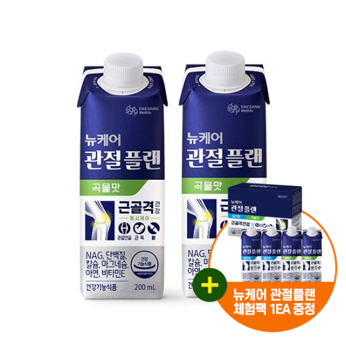 뉴케어 관절플랜 곡물맛 200ml (48팩) + 관절플랜 체험팩 1EA 증정