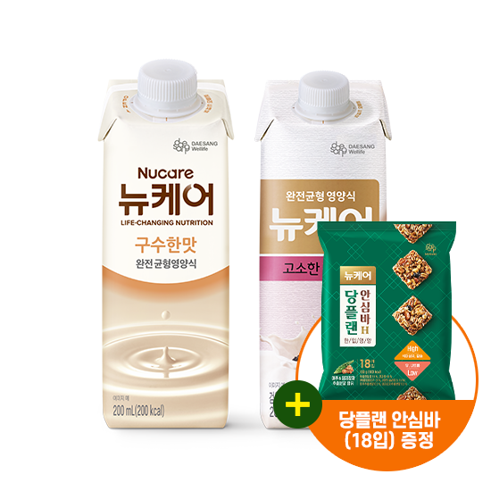 뉴케어 구수한맛 200ml (30팩) + 고소한 검은깨 200ml (30팩) + 당플랜 안심바 (18입) 증정