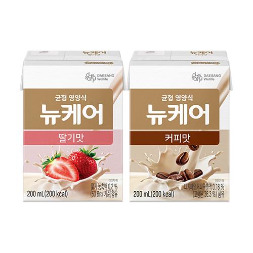 뉴케어 딸기맛 200ml (30팩) + 커피맛 200ml (30팩)