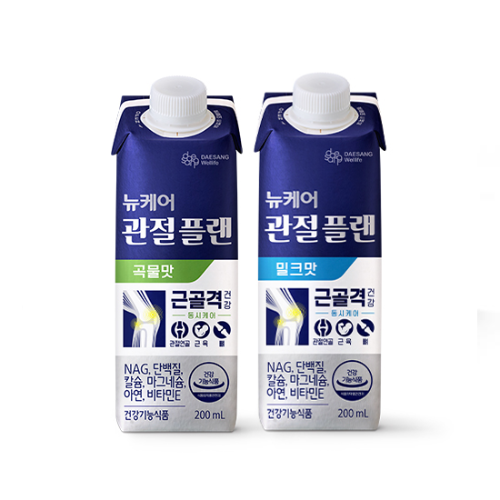 뉴케어 관절플랜 곡물맛 200ml (24팩) + 밀크맛 200ml (24팩) 