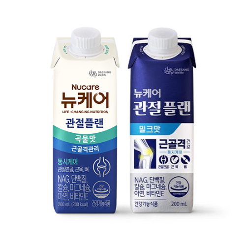 뉴케어 관절플랜 곡물맛 200ml (24팩) + 밀크맛 200ml (24팩) 