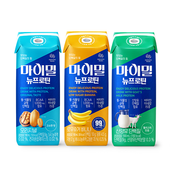 마이밀 마시는 뉴프로틴 3종 (48팩) (오리지널+바나나+산양유 각 16팩) _1