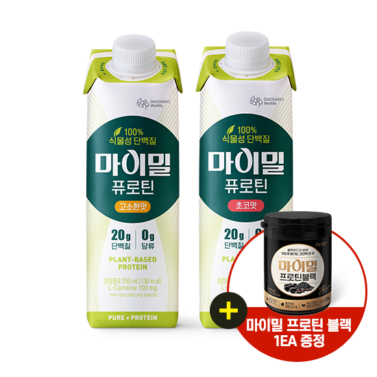 마이밀 퓨로틴 고소한맛 250ml (24입) + 초코맛 250ml (24입) + 마이밀 프로틴 블랙 1EA 증정