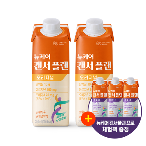 [핫딜특가] 뉴케어 캔서플랜 200ml (60팩) + 뉴케어 캔서플랜 프로 체험팩(3입) 증정