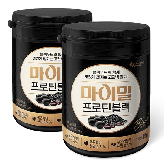 [W-DAY딜] 마이밀 프로틴 블랙 315g X2 / 유통기한 : 2025년 3월 1일까지