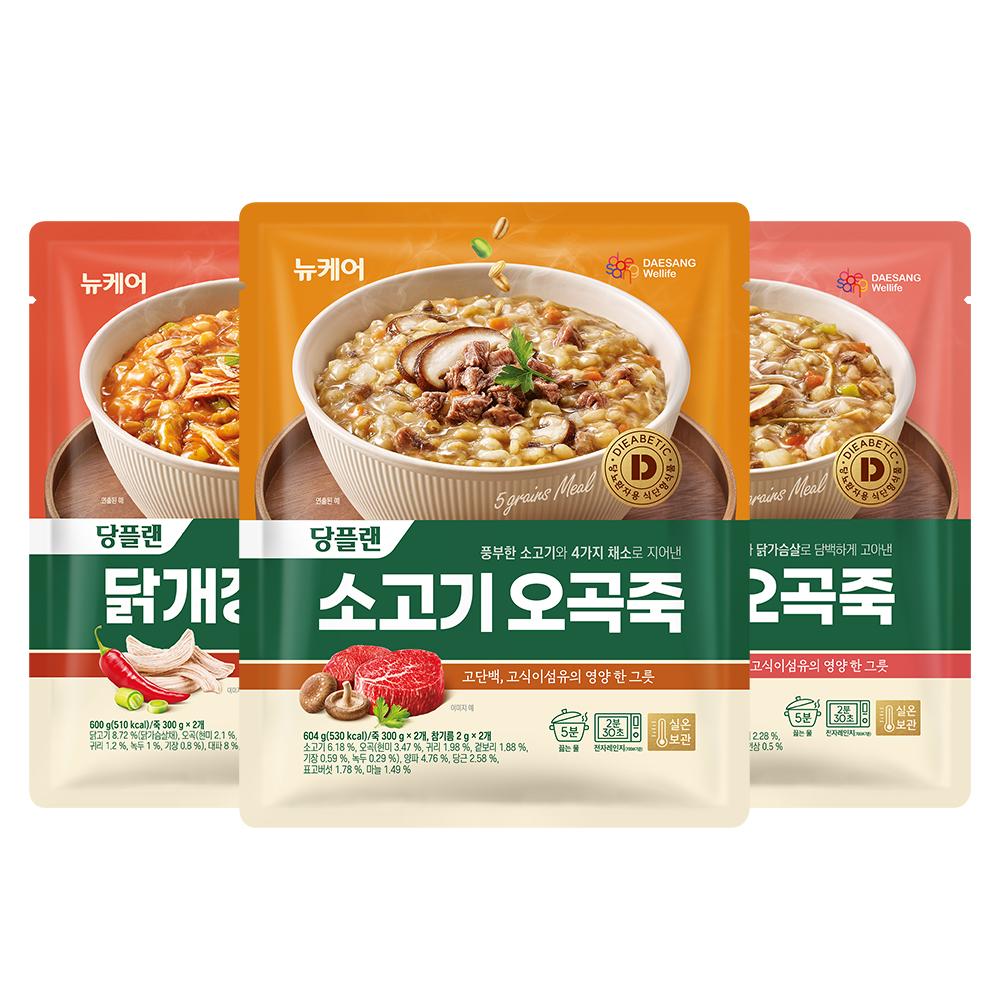 뉴케어 미니 고소한 검은깨 150ml (24팩) + 당플랜 오곡죽 3종 (삼계 1EA+소고기 1EA+닭개장 1EA)_3