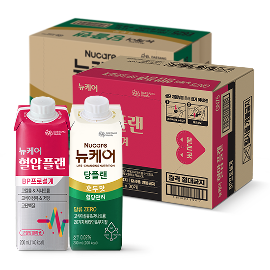 뉴케어 혈압플랜 200ml (30팩) + 당플랜 호두맛 200ml (30팩)