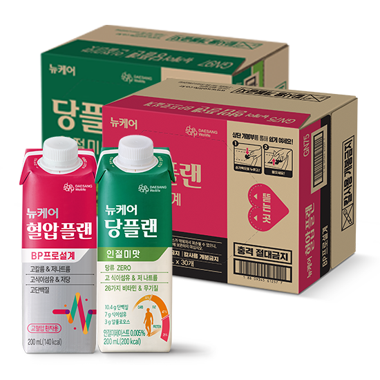 뉴케어 혈압플랜 200ml (30팩) + 당플랜 인절미맛 200ml (30팩) + 증정 : 당플랜 프로 마일드 초코 1박스(24팩)_2