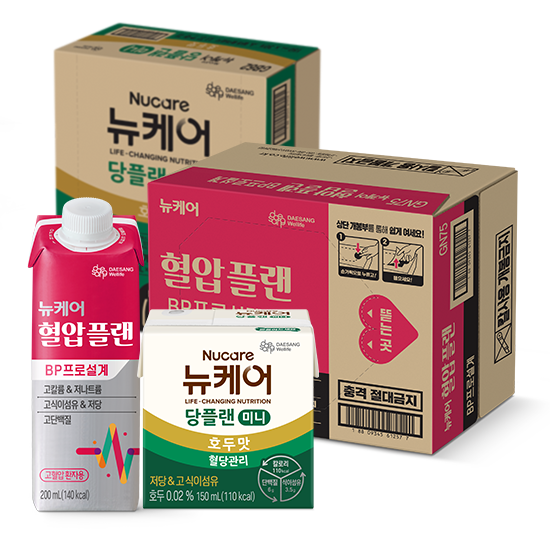 뉴케어 혈압플랜 200ml (30팩) + 당플랜 미니 호두맛 150ml (30팩)_1