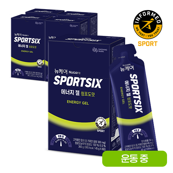뉴케어 스포식스 에너지 젤 청포도맛 (45g×8포)X5 