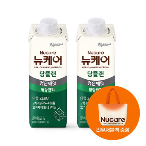 당플랜 검은깨맛 200ml (60팩) + 뉴케어 전용 리유저블백 증정