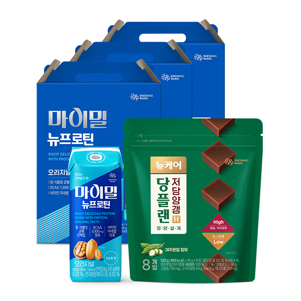 마이밀 마시는 뉴프로틴 오리지널 190ml (48팩) + 뉴케어 당플랜 저당양갱 (8입)