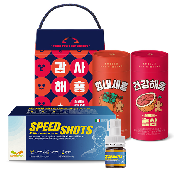프리미엄 기프트 세트 (스피드샷 멀티비타민 이뮨(12입) + 꿀과일홍삼 기획세트)_1
