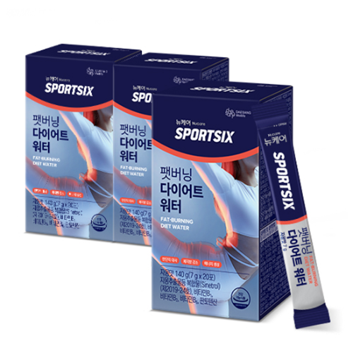 뉴케어 스포식스 팻버닝 다이어트 워터 (7g×20포)X3 /30일분