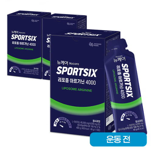 뉴케어 스포식스 리포좀 아르기닌 4000 (40gX10포)X3 /30회분