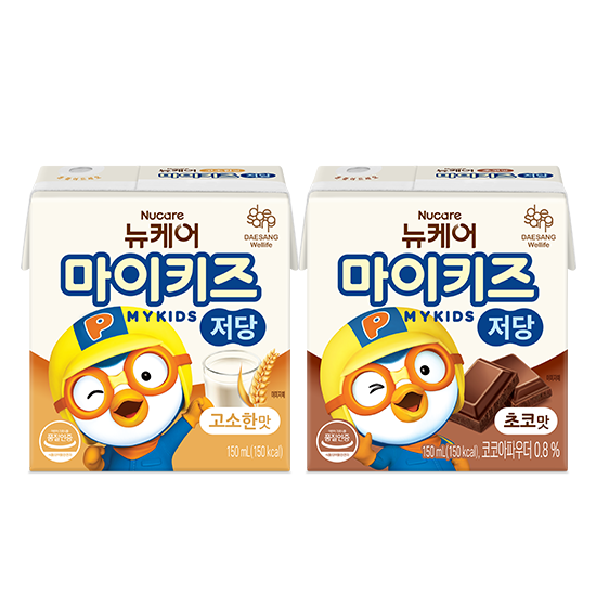 뉴케어 마이키즈 저당 고소한맛 150ml (24팩) + 저당 초코맛 150ml (24팩)_1