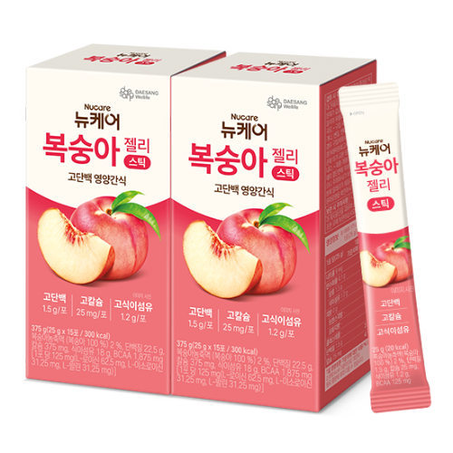 뉴케어 복숭아젤리 스틱 (25g x 15포)X2 