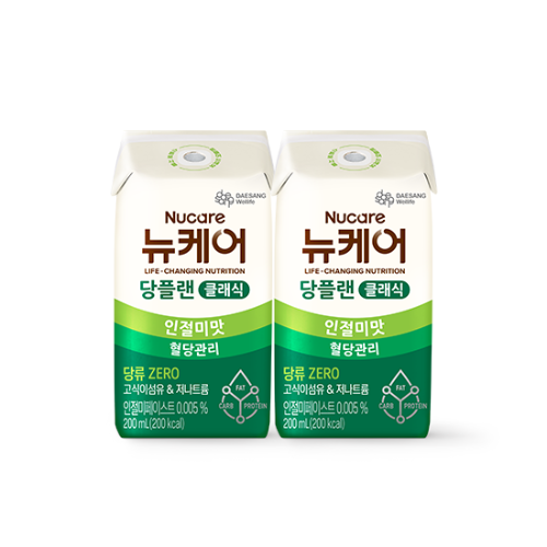 [뉴케어 7월 특가] 당플랜 인절미맛 클래식 (빨대형_플라스틱절감) 200ml (48팩) 