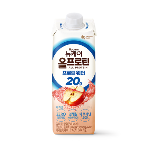 뉴케어 올프로틴 프로틴 워터 20g 350ml 사과맛 (18팩)